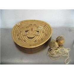 Eskimo Yo-Yos 1960 Hooper Bay Grass Tray 9.5"  Heart Shaped (74)
