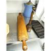 Image 1 : Lot of 2 (1 is a large maple rolling pin, other is wood masher) priced at $95  (74)