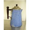 Image 2 : Blue and White Graniteware coffee pot ca.1870  $395 (74)
