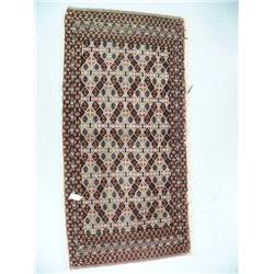 Persian carpet #40180- Made in Iran- Torkaman, 4.1' x 1.9'- estimated retail value $474 (8888)