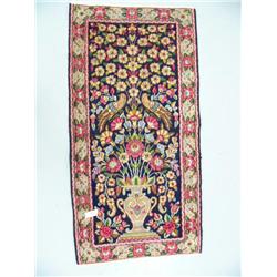 Persian carpet #40181- Made in Iran- Kerman, 3.6' x 1.8'- estimated retail value $394 (8888)