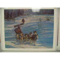 Scotty McDaniels Print 187/950 Dog Mushers 22" x 27.5" IS (22)