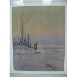 Scotty McDaniel's Print Hunter on Snow Shoes  20" x 16"  (22)