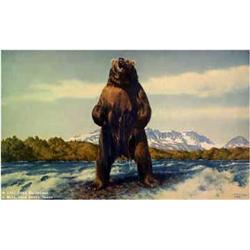 CHOICE on 3 Signed and numbered Fred Machetanz print: 169/950 "Fishing Rights" (700)