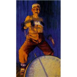 CHOICE on 3 Signed and numbered Fred Machetanz print: 478/950 "The Chief Dances" (700)