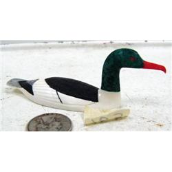 Ivory carved common merganser by Al Mayac, 4-1/8" (86)