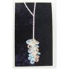 Image 1 : Blue Topaz and Citrine Necklace, 14 K yellow gold- blue topaz are briolette cut, approx. 4.00 carats