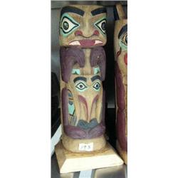 Lot of 4 Alaska style totems- not Alaskan- approx. 10-3/4" tall (114)