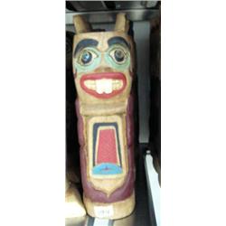 Lot of 4 Alaska style totems- not Alaskan- approx. 11" tall (114)