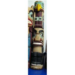 Alaska style totem- not Alaskan- approx. 35" tall (114)
