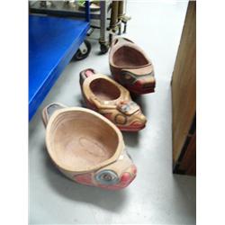 Lot of 3 Alaska style ceremonial bowls (114)