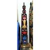 Image 1 : Lot of 2 Alaska style totems- not Alaskan- approx. 24-1/4" tall (114)