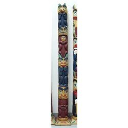 Alaska style totem- not Alaskan- approx. 72-1/2" tall (114)