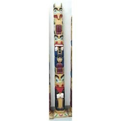 Alaska style totem- not Alaskan- approx. 72-1/4" tall (114)