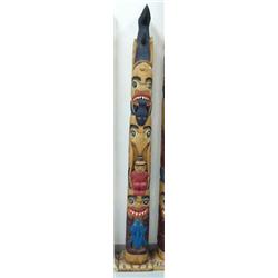 Alaska style totem- not Alaskan- approx. 72-1/2" tall (114)