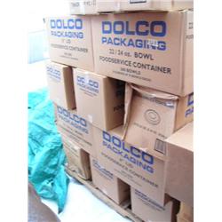 Pallet: approx. 24 cases of food service containers with 6" lids (8)