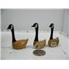 Image 2 : Set of 3 bone and baleen Canada Geese by Aningayou