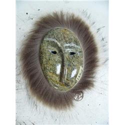 CHOICE on 4 Soapstone masks with fur trim by M. Scott