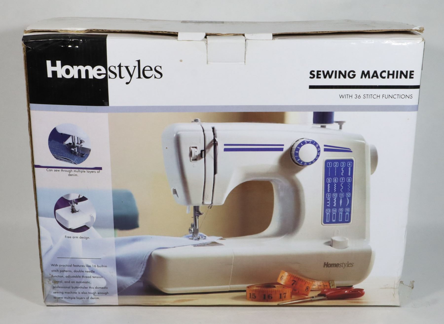 HOMESTYLES SEWING MACHINE WITH 36 STITCH FUNCTIONS