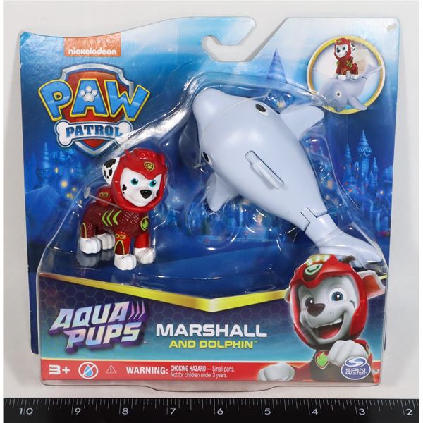 NEW PAW PATROL AQUA PUPS MARSHALL IN BOX