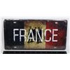 Image 1 : BRAND NEW METAL FRANCE LICENSE PLATE RESERVOIR