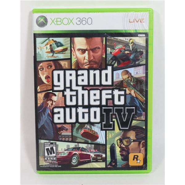 XBOX 360 GRAND THEFT AUTO IV VIDEO GAME