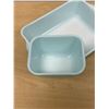 Image 5 : 2 Turquoise Blue Pyrex Fridge Dishes 0501 & 0503 - no chips - see all photos