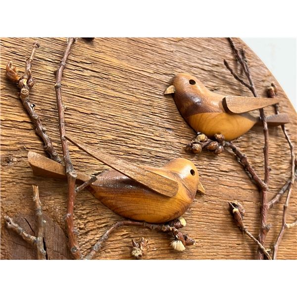 Norm Peterson (Winnipeg, Canada) Hand Crafted Wooden Bird Wall Hanging 11" see all photos