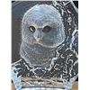 Image 2 : Signed Mats Jonasson (Sweden) Art Glass Owl Paperweight - 5"T 4"W
