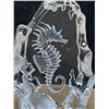 Image 1 : Signed Mats Jonasson (Sweden) Art Glass Seahorse Paperweight - 6" T