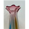 Image 3 : NICE Multi-Colour Large / Heavy Art Glass Vase - Gambles Imports 11.25" see all photos