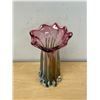 Image 4 : NICE Multi-Colour Large / Heavy Art Glass Vase - Gambles Imports 11.25" see all photos