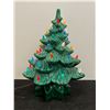 Image 1 : Vintage Ceramic Light Up Christmas Tree - Works - 13"T 9"W - missing one bulb