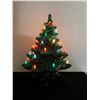 Image 2 : Vintage Ceramic Light Up Christmas Tree - Works - 13"T 9"W - missing one bulb