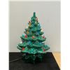 Image 3 : Vintage Ceramic Light Up Christmas Tree - Works - 13"T 9"W - missing one bulb