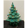 Image 5 : Vintage Ceramic Light Up Christmas Tree - Works - 13"T 9"W - missing one bulb