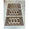 Image 1 : 3 Kamar 100% Virgin Worsted Wool area rugs / entry rugs - smaller approx: 24x48"