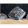 Image 2 : 3 Mats Jonasson (Sweden) Art Glass Animal Paperweights - largest approx: 4"W 3"T