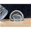 Image 3 : 3 Mats Jonasson (Sweden) Art Glass Animal Paperweights - largest approx: 4"W 3"T