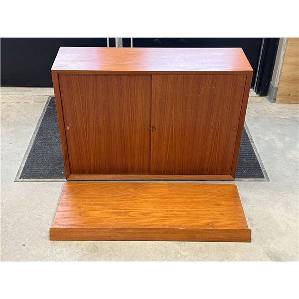 Danish Teak Cabinet & Shelf - Likely Cado or Similar Wall Unit Pieces - see all photos