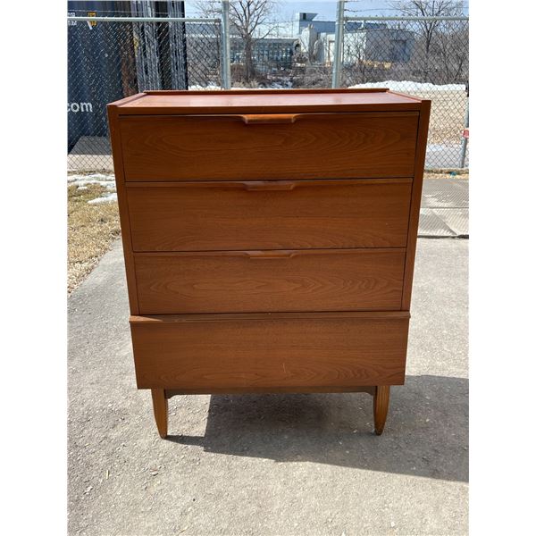 Mid Century Danish Walnut Haddon Hall 4 Drawer Dresser as pictured 33x17" & 42"T