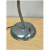 Image 5 : Vintage Pink Fiberglass Shade Chrome Gooseneck Table Lamp - Works 22.5" - see all photos