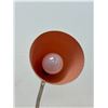 Image 6 : Vintage Pink Fiberglass Shade Chrome Gooseneck Table Lamp - Works 22.5" - see all photos