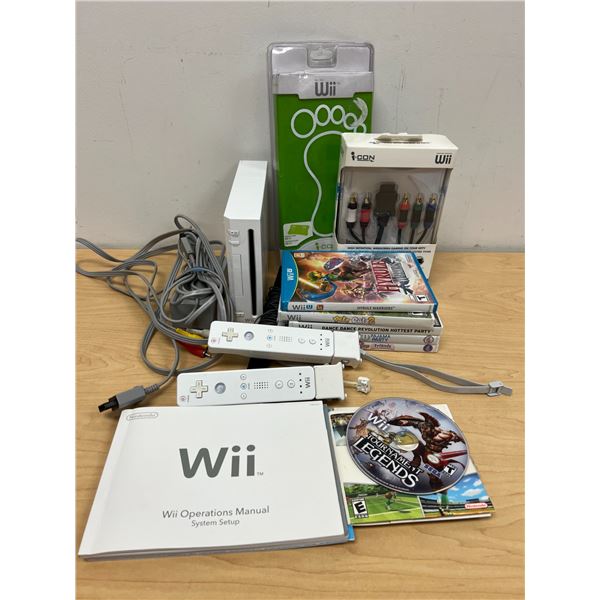 Nintendo Wii Console w/ games & accessories as pictured - not tested