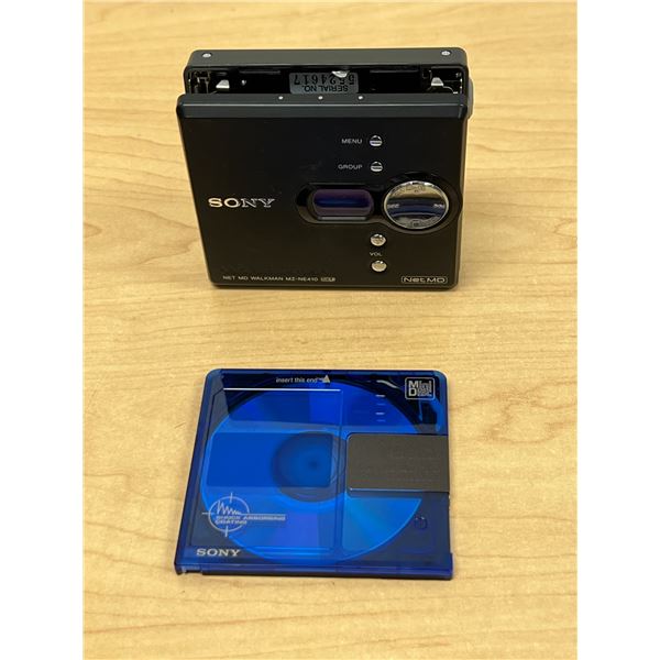 Sony Mini Disc Walkman Net MD MZ-NE410 - tested quick & worked see all photos no guarantees