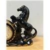 Image 2 : Vintage Wedgeport Fine China Hand Painted Horse w/ Snider 8-day Clock (not working)