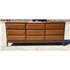 Image 2 : Mid Century 9 Drawer Dresser - shows use/wear, see all photos 72 x 18 & 30"T