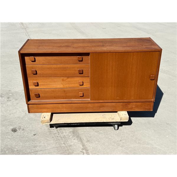 Danish Teak Storage / Media Unit - shows use/wear, see photos - 48 x 15.5 & 24.75"T