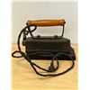 Image 10 : Large Antique Tailors Electric Metal Iron with Base - warms up when plugged in quickly