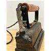 Image 12 : Large Antique Tailors Electric Metal Iron with Base - warms up when plugged in quickly